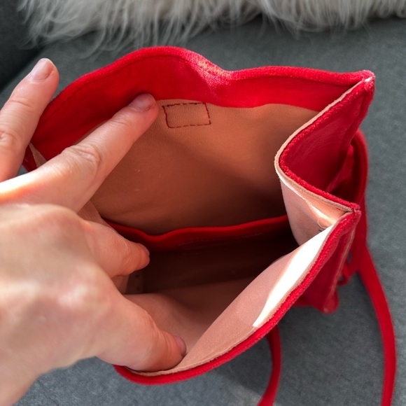 JULIA SKERGETH Ledertasche Mini Bag ULTRA MINI BAG Velur Red - Picture 8 of 12